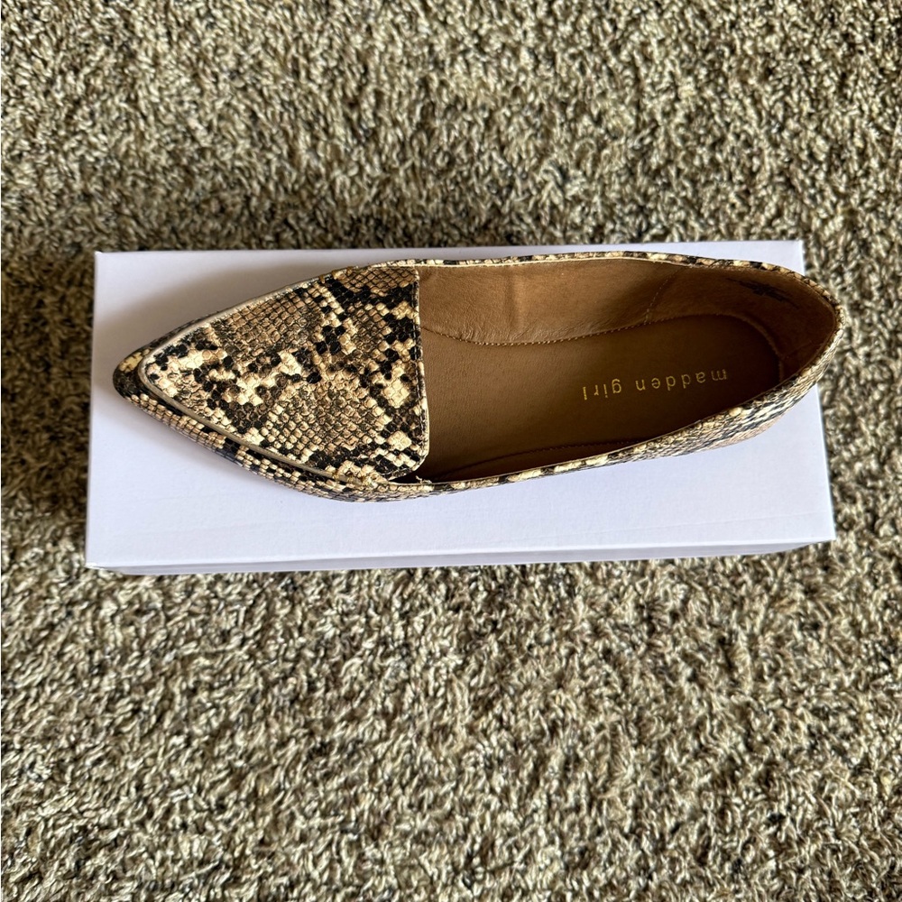 Madden Girl Brown Snake Print Loafers